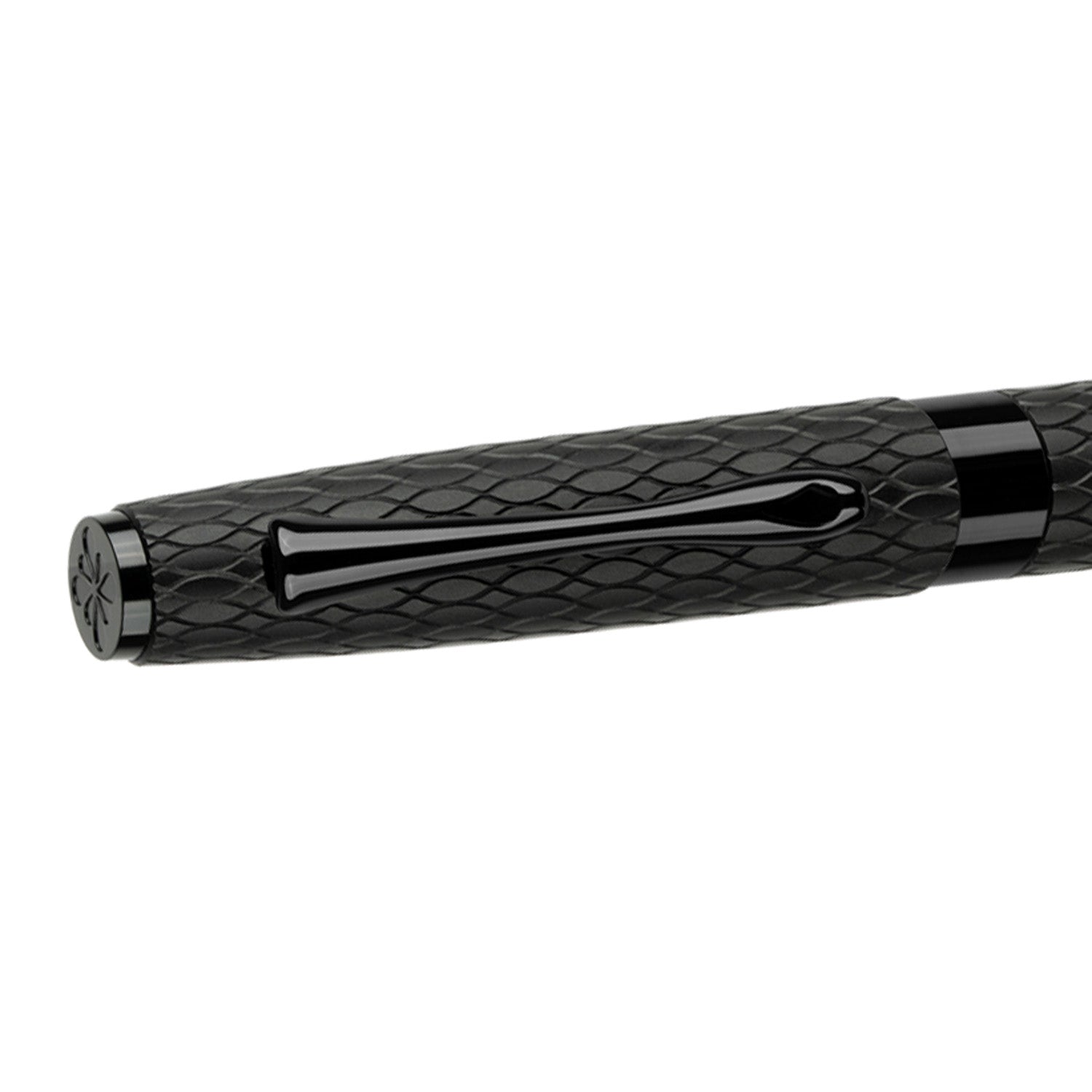 Diplomat Cobra Black Guilloche PVD Fountain Pen