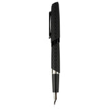 Diplomat Cobra Black Guilloche PVD Fountain Pen