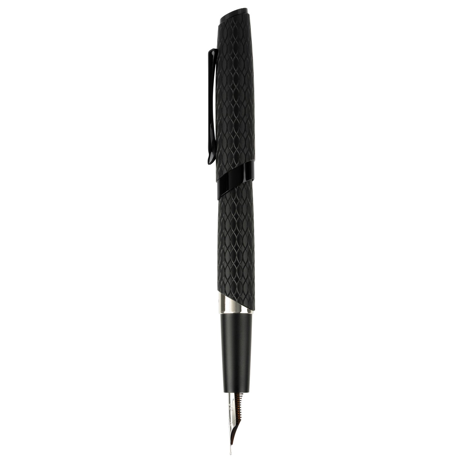 Diplomat Cobra Black Guilloche PVD Fountain Pen