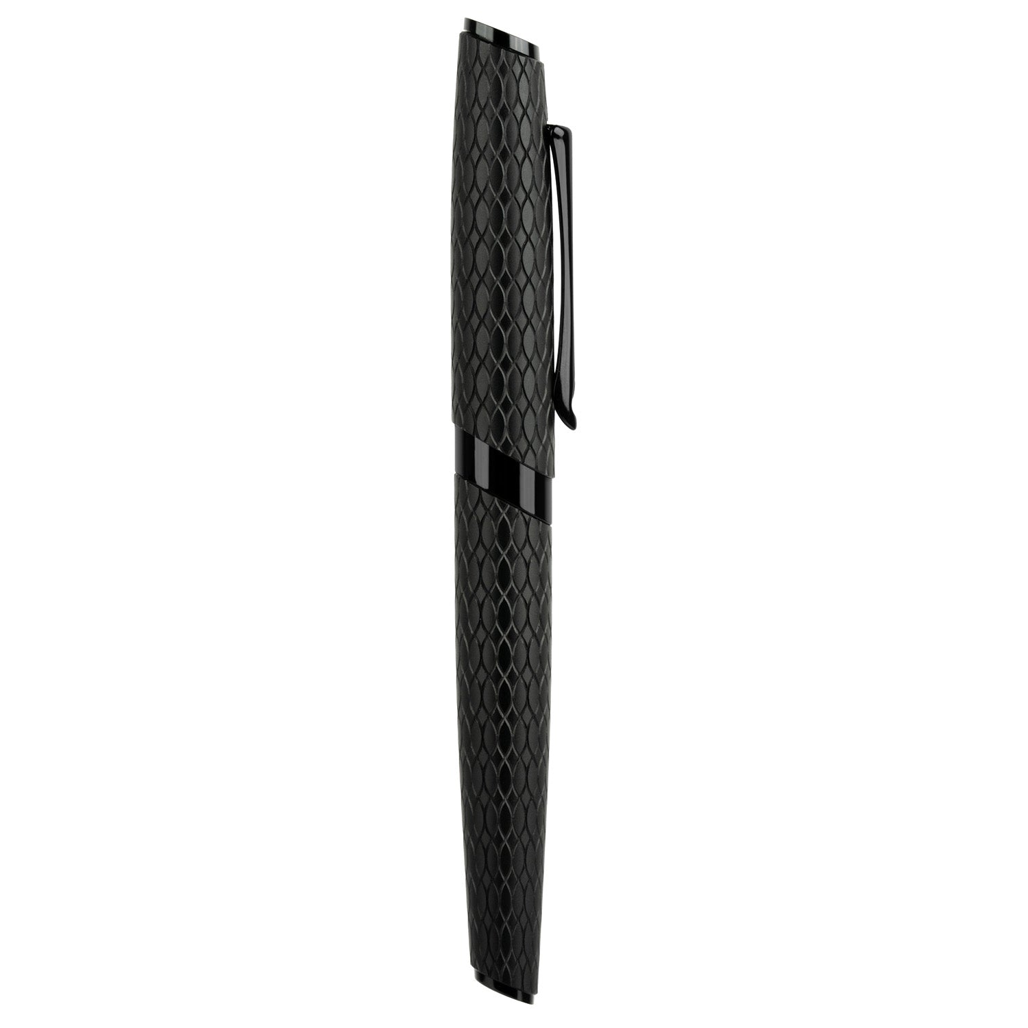 Diplomat Cobra Black Guilloche PVD Fountain Pen