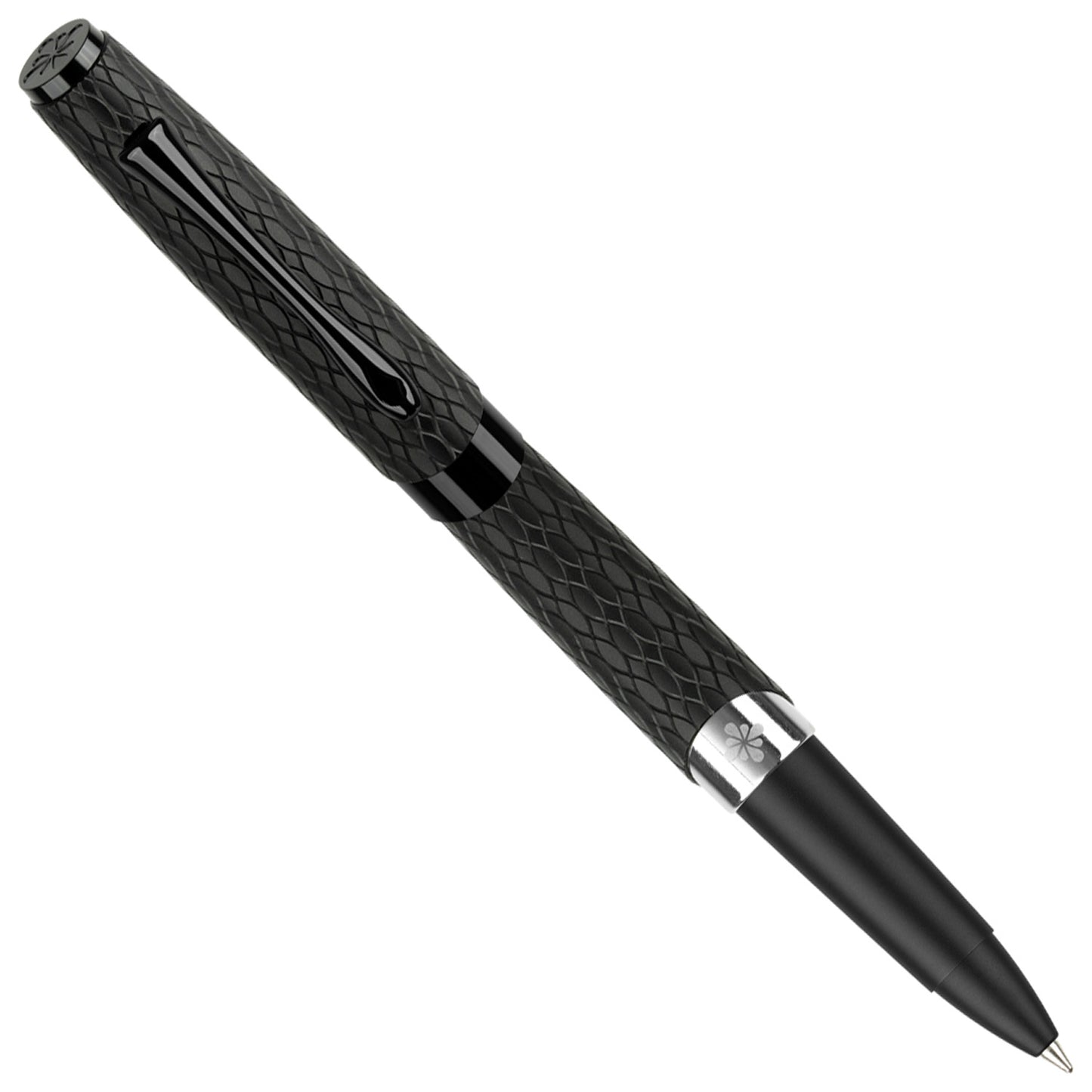 Diplomat Cobra Black Guilloche PVD Roller Ball Pen D41401030