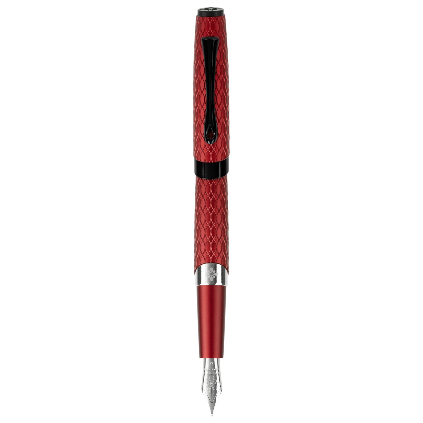 Diplomat Cobra Burgundy Guilloche PVD Fountain Pen