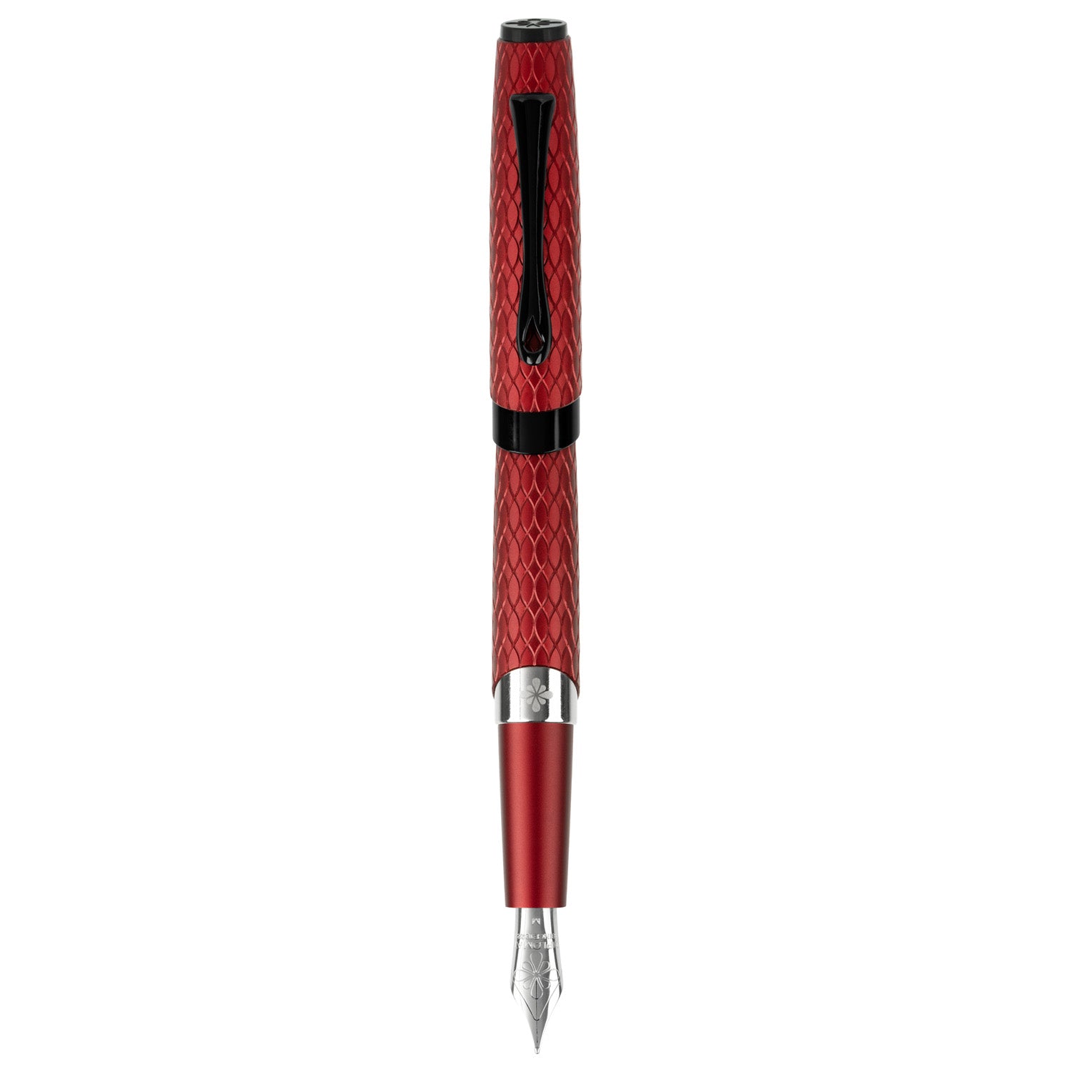 Diplomat Cobra Burgundy Guilloche PVD Fountain Pen
