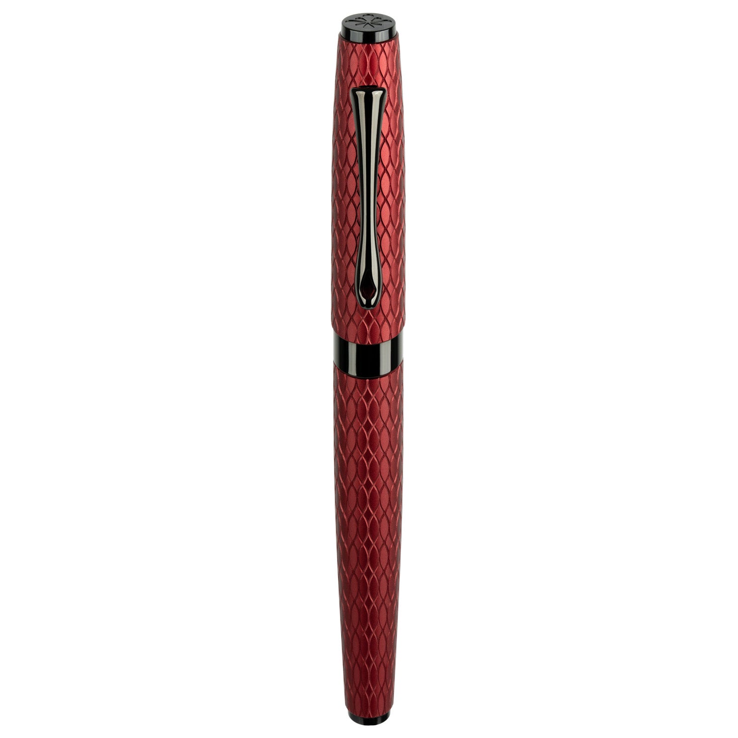 Diplomat Cobra Burgundy Guilloche PVD Fountain Pen