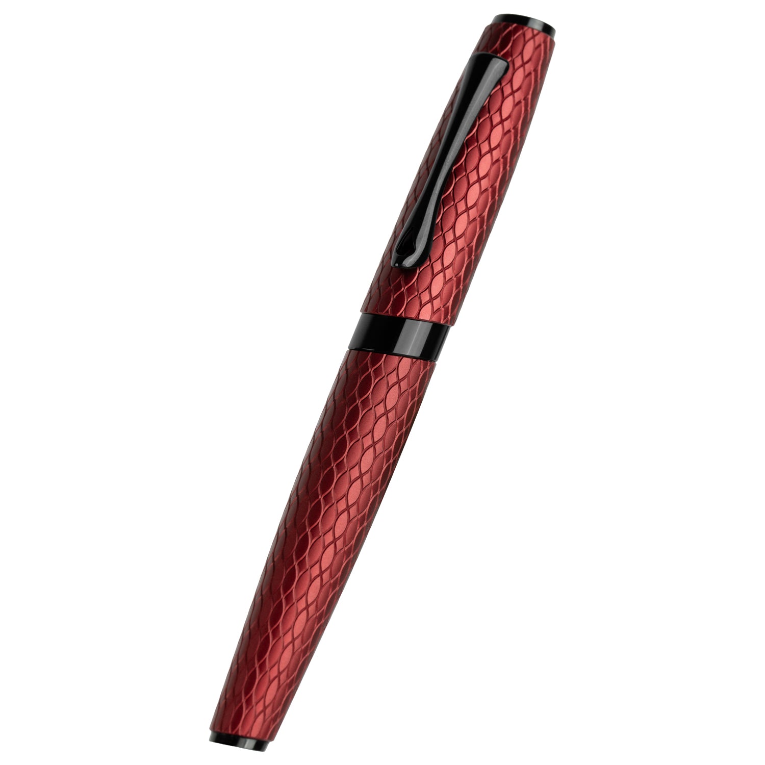 Diplomat Cobra Burgundy Guilloche PVD Fountain Pen