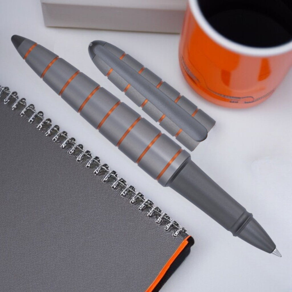 Diplomat Elox Ring Grey/Orange Roller Ball Pen D40354030