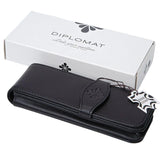 Diplomat Leather Three Pen Case (Black) D41000003