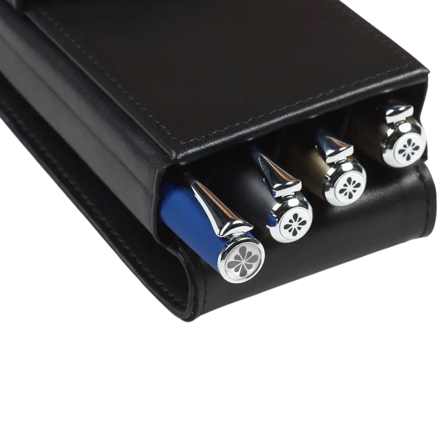 Diplomat Leather Four Pen Case (Black) D41000004