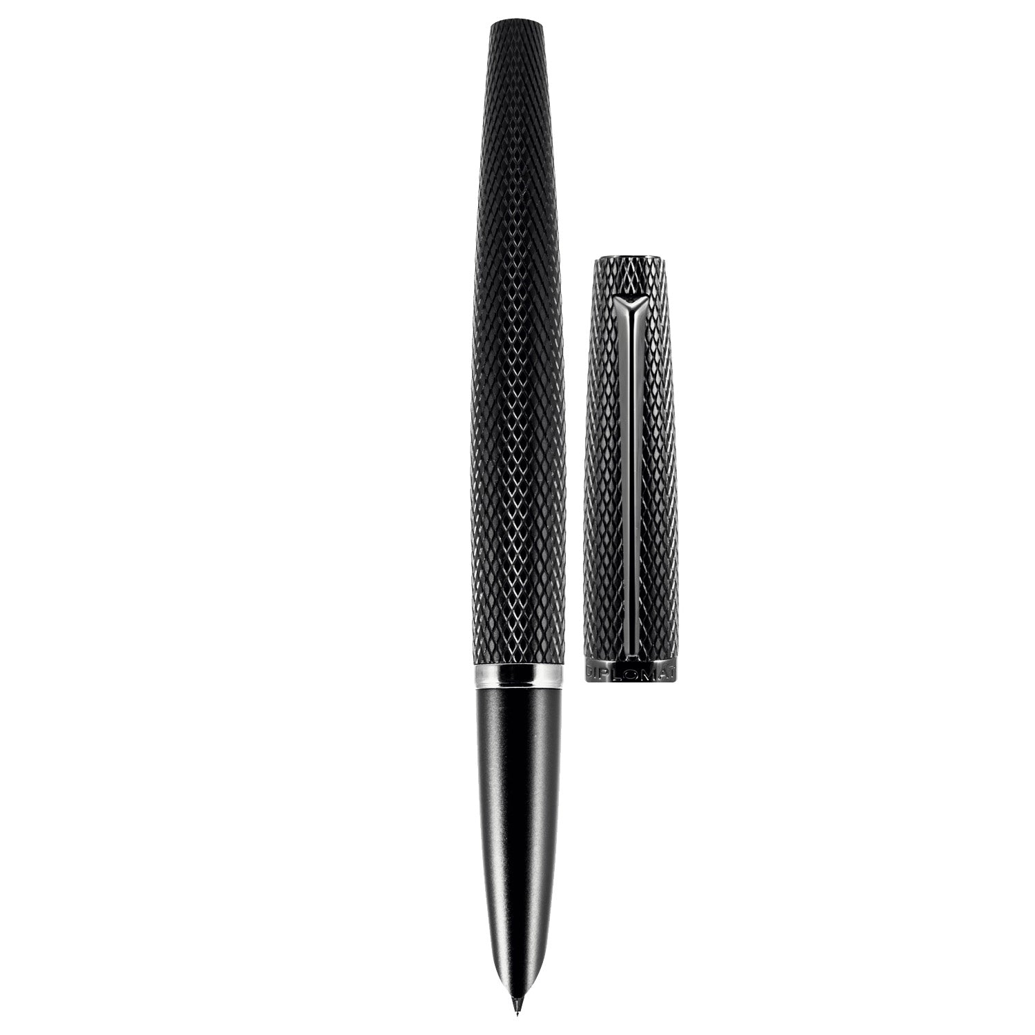 Penna Stilografica DIPLOMAT Viper - Corpo In Alluminio Guilloche, Design Pelle Di Rettile, 5 Anni Garanzia