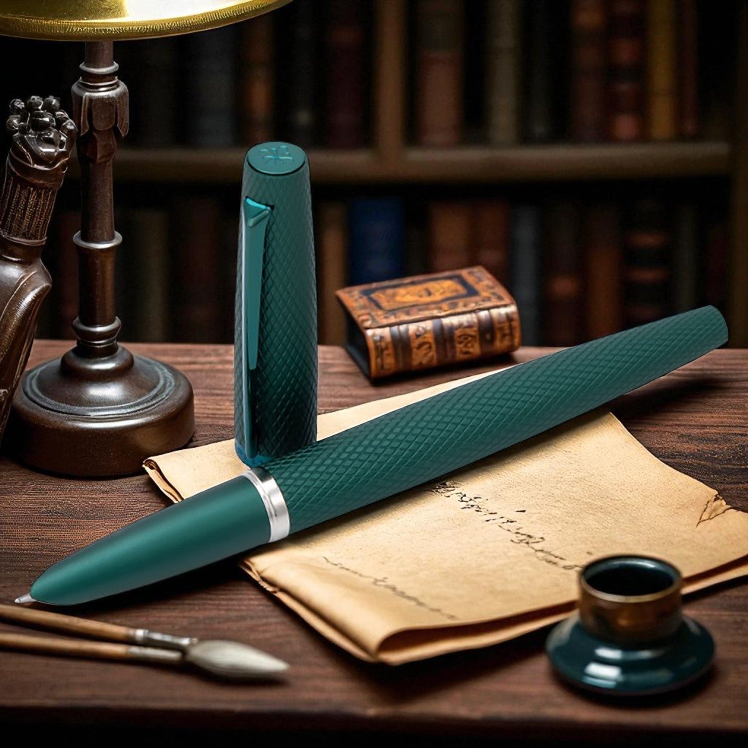 Diplomat Viper Green Guilloche Fountain Pen