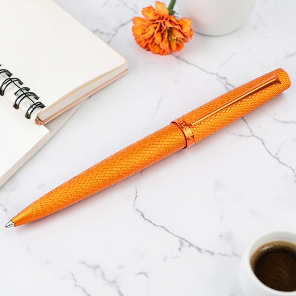 Diplomat Viper Orange Guilloche PVD Ballpoint Pen D41306040