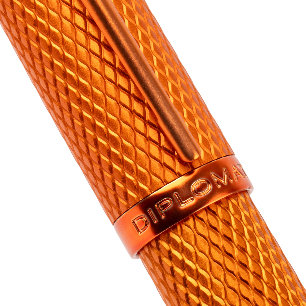 Diplomat Viper Orange Guilloche PVD Fountain Pen