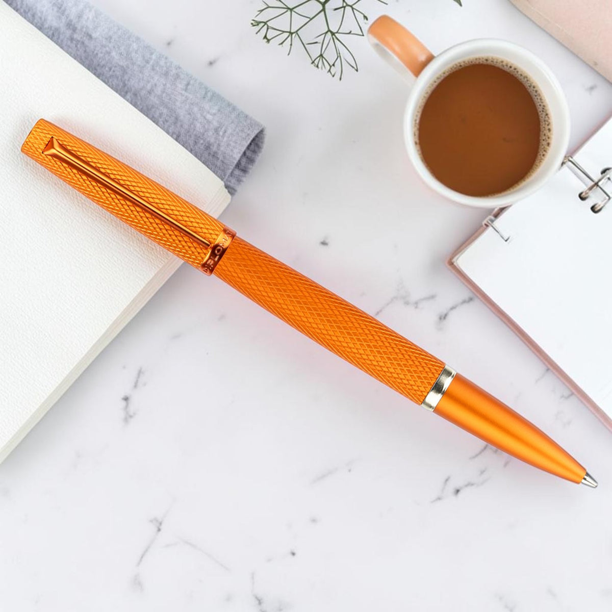 Diplomat Viper Orange Guilloche PVD Roller Ball Pen D41306030