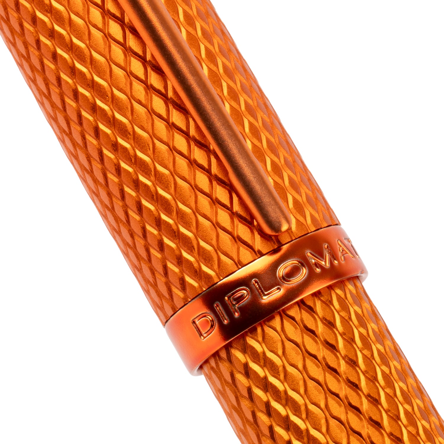 Diplomat Viper Orange Guilloche PVD Roller Ball Pen D41306030