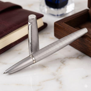 Diplomat Viper Silver Guilloche CT Fountain Pen