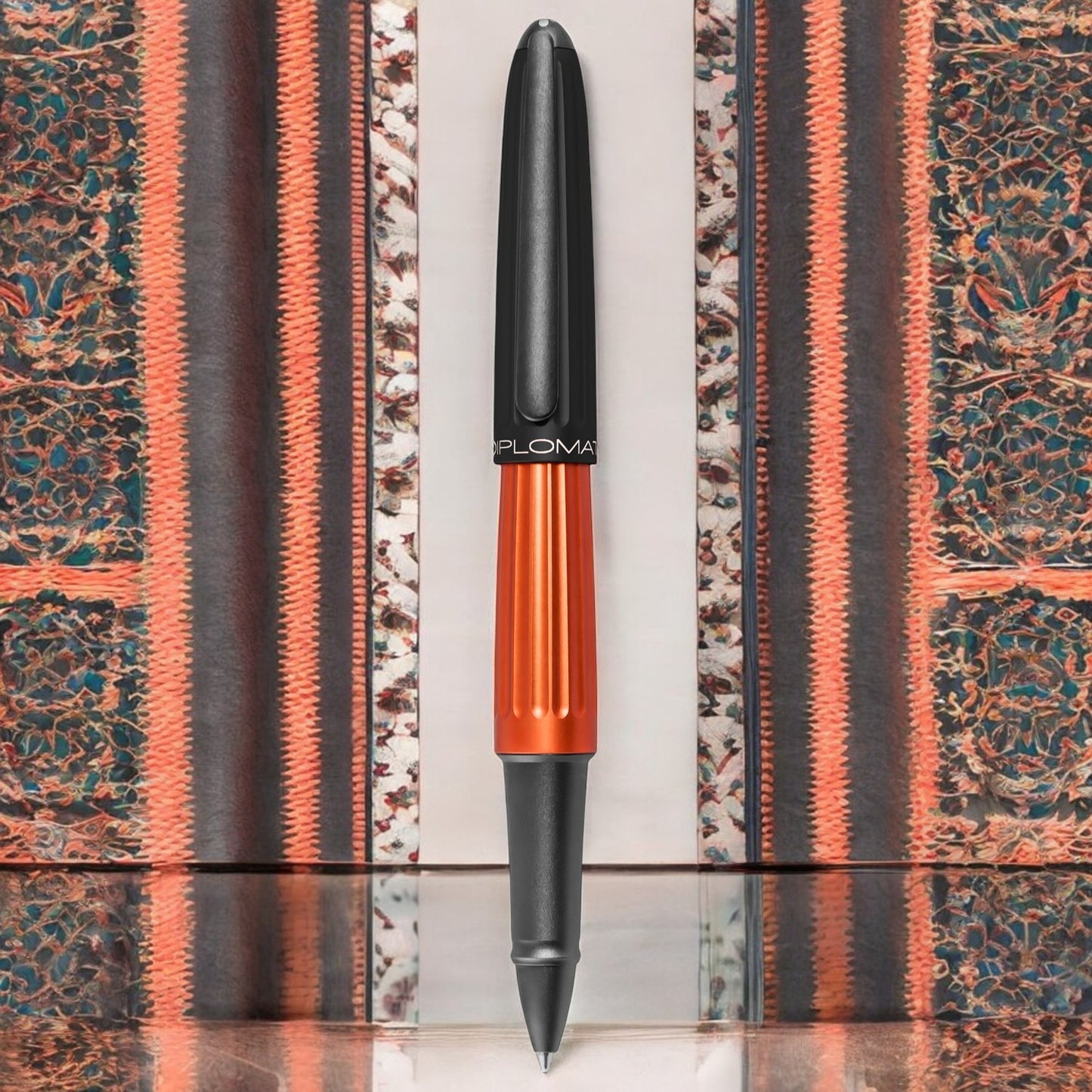 Diplomat Aero Black/Orange Roller Ball Pen D40313030