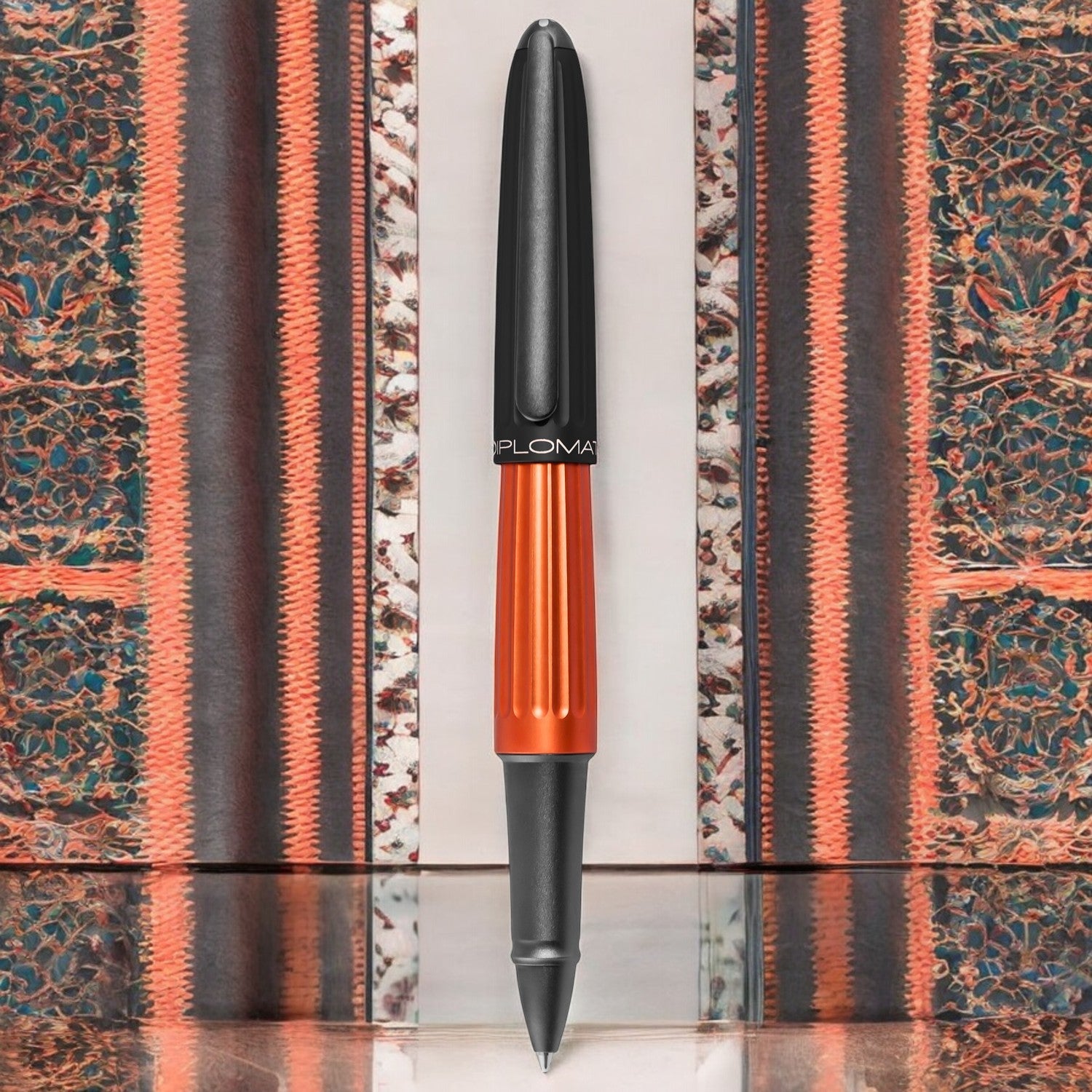 Diplomat Aero Black/Orange Roller Ball Pen D40313030