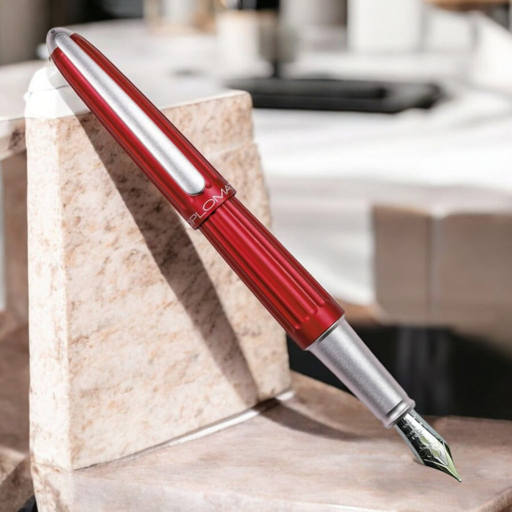 Diplomat Aero Red 14K Gold Fountain Pen