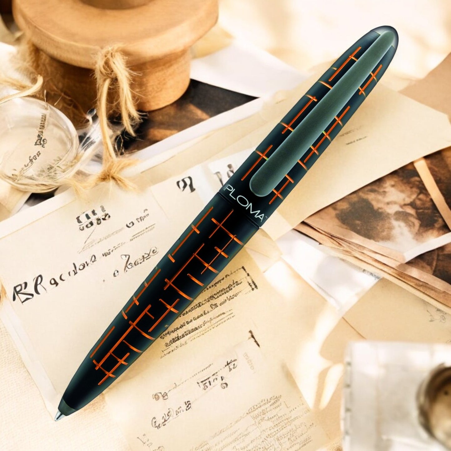 Diplomat Elox Matrix Black/Orange Ballpoint Pen