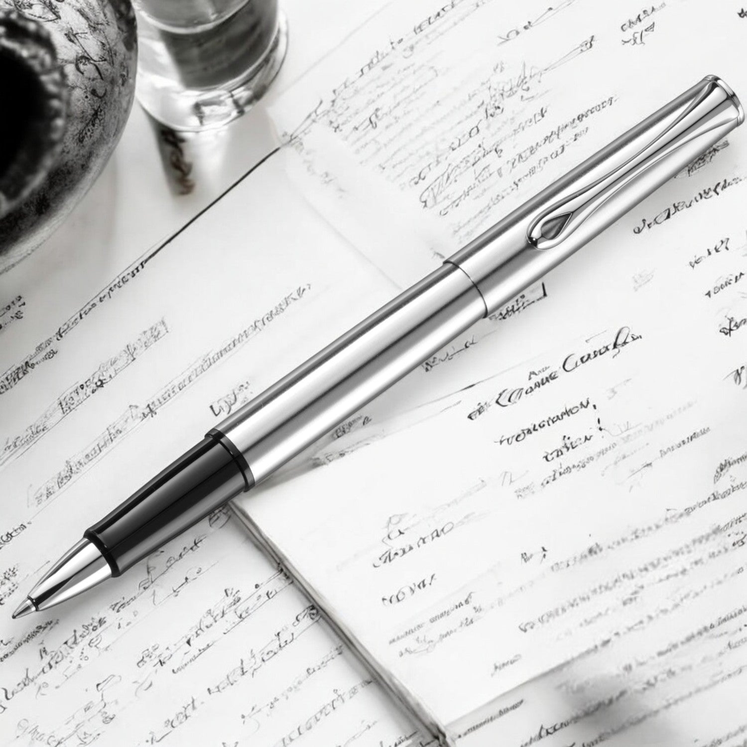Diplomat Esteem Matt Chrome Roller Ball Pen D20000287