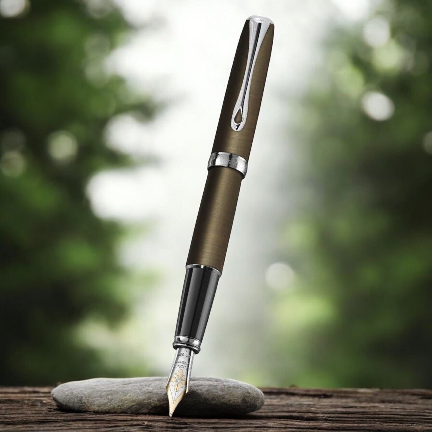 Diplomat Excellence A2 Oxyd Brass 14K Gold Fountain Pen