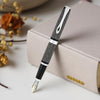 Diplomat Excellence A Plus Wave Guilloche Lapis Black 14K Gold Fountain Pen