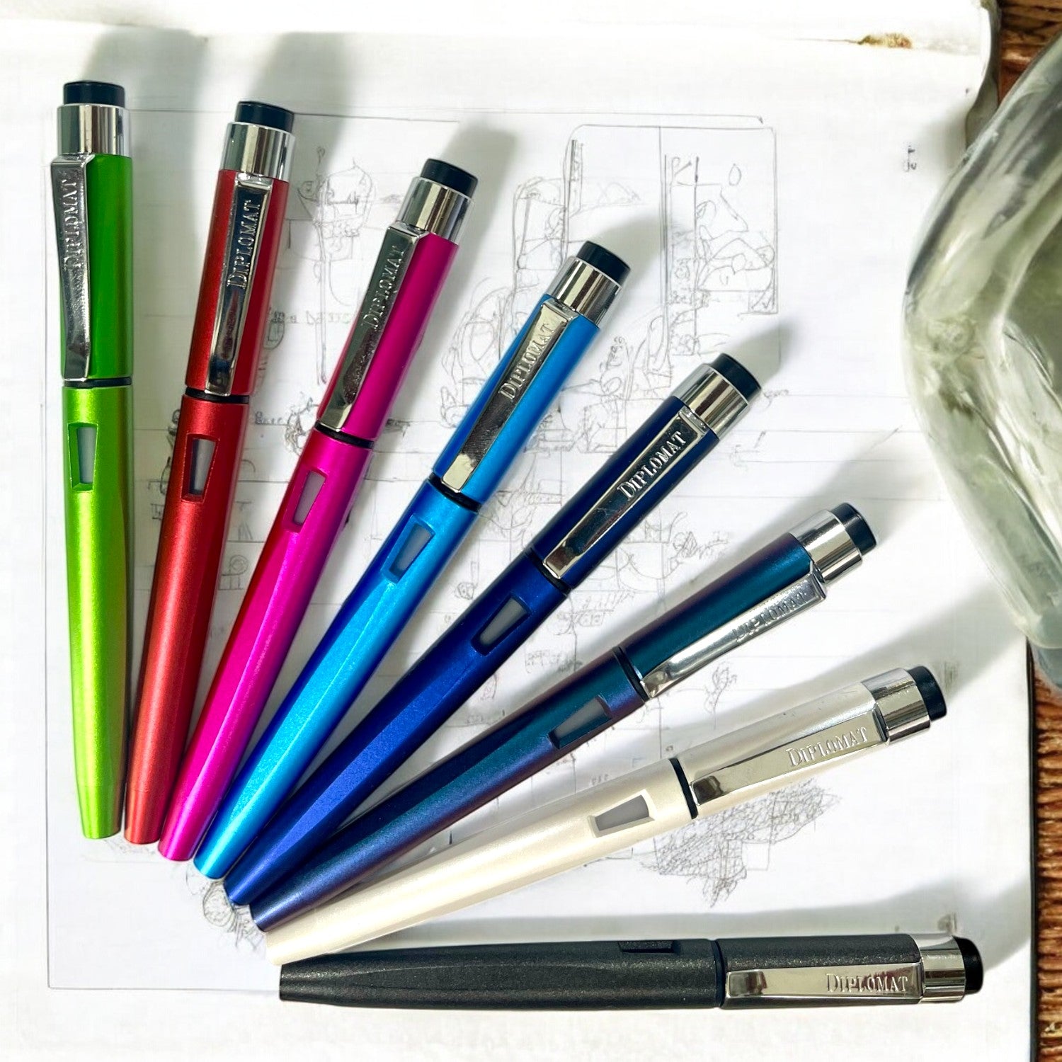 Diplomat Magnum Burned Red Fountain Pen