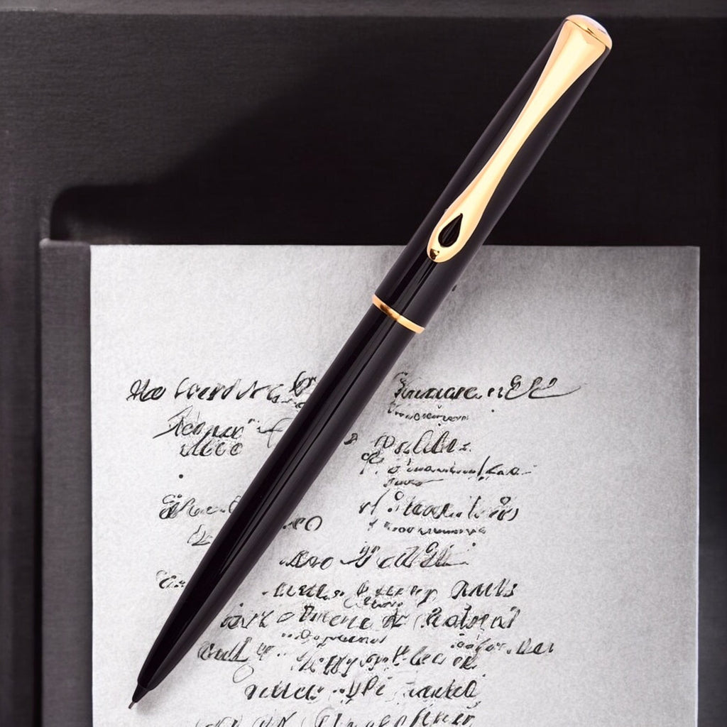 Diplomat Traveller Black Lacquer Gold Mechanical Pencil (0.5 MM) D40706050