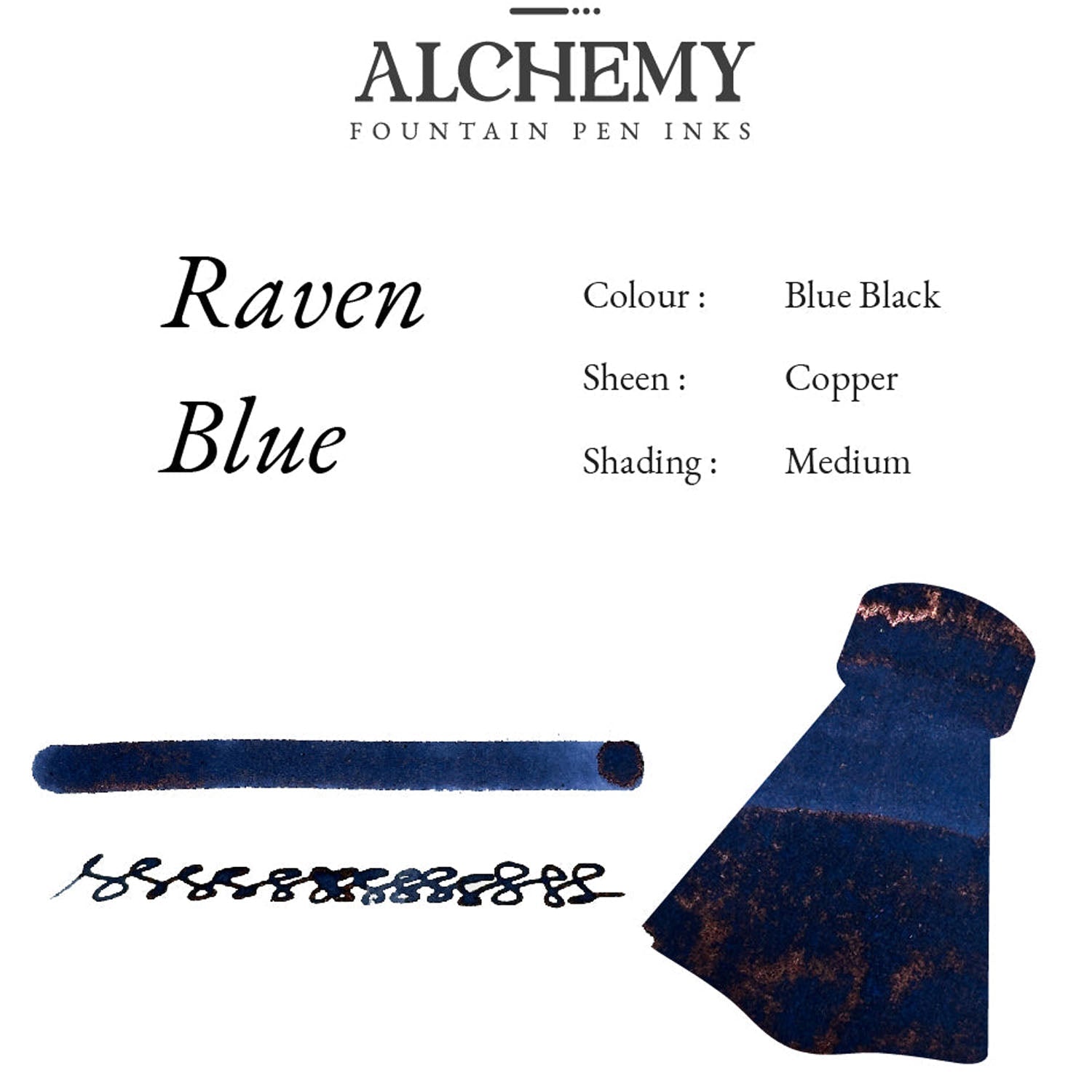 Endless Alchemy Ink Bottle (Raven Blue - 45 ML) ESALRABLU45