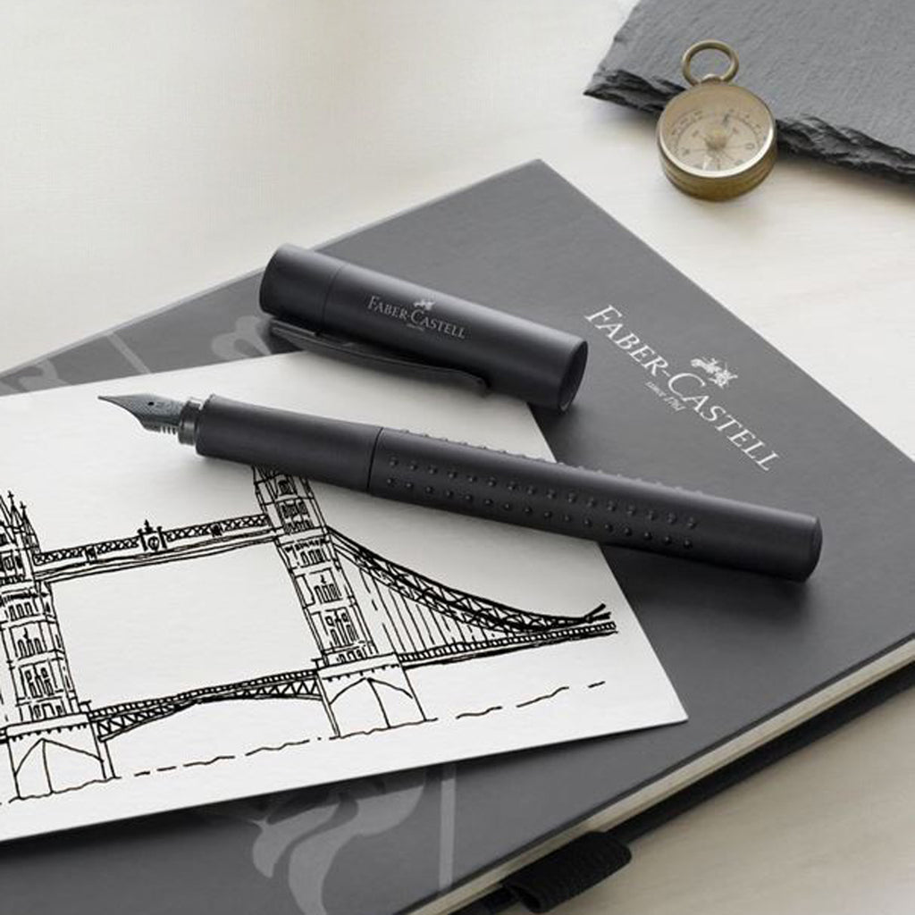 Faber-Castell Design Grip 2011 All Black PVD Fountain Pen