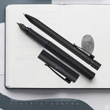 Faber-Castell Design Grip 2011 Black PVD Fountain Pen + Ballpoint Pen Gift Set 201626