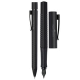 Faber-Castell Design Grip 2011 Black PVD Fountain Pen + Ballpoint Pen Gift Set 201626