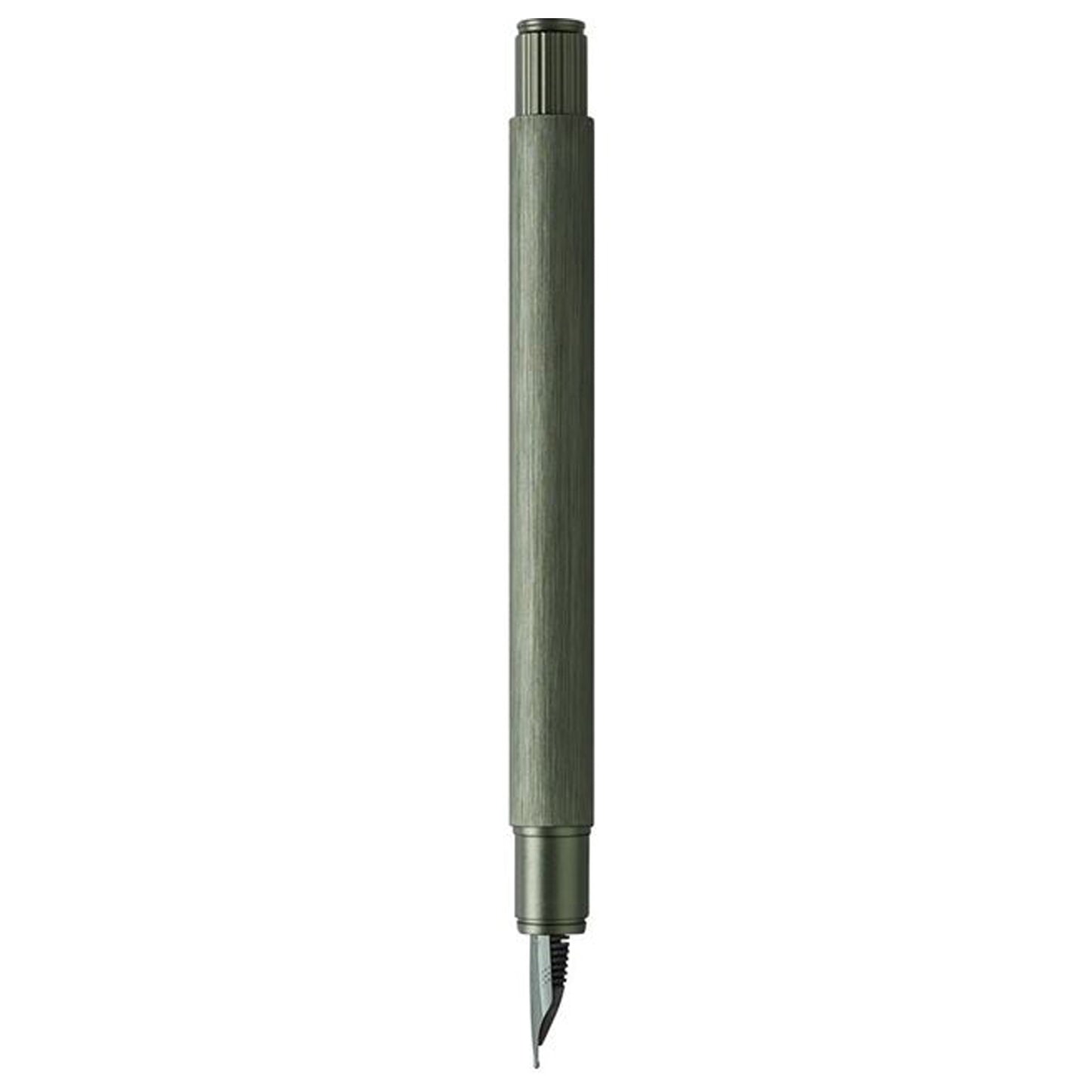 Faber-Castell Design Neo Slim Aluminium Olive Green PVD Fountain Pen