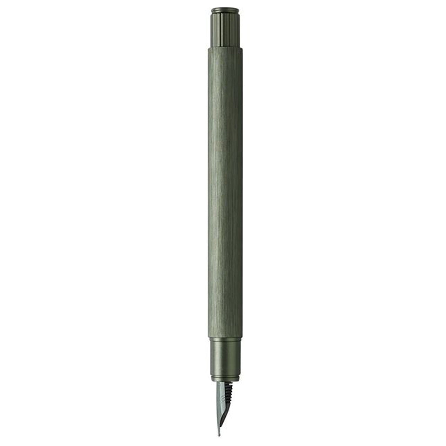 Faber-Castell Design Neo Slim Aluminium Olive Green PVD Fountain Pen