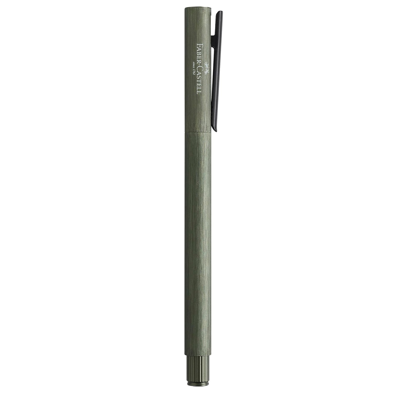 Faber-Castell Design Neo Slim Aluminium Olive Green PVD Roller Ball Pen 146156