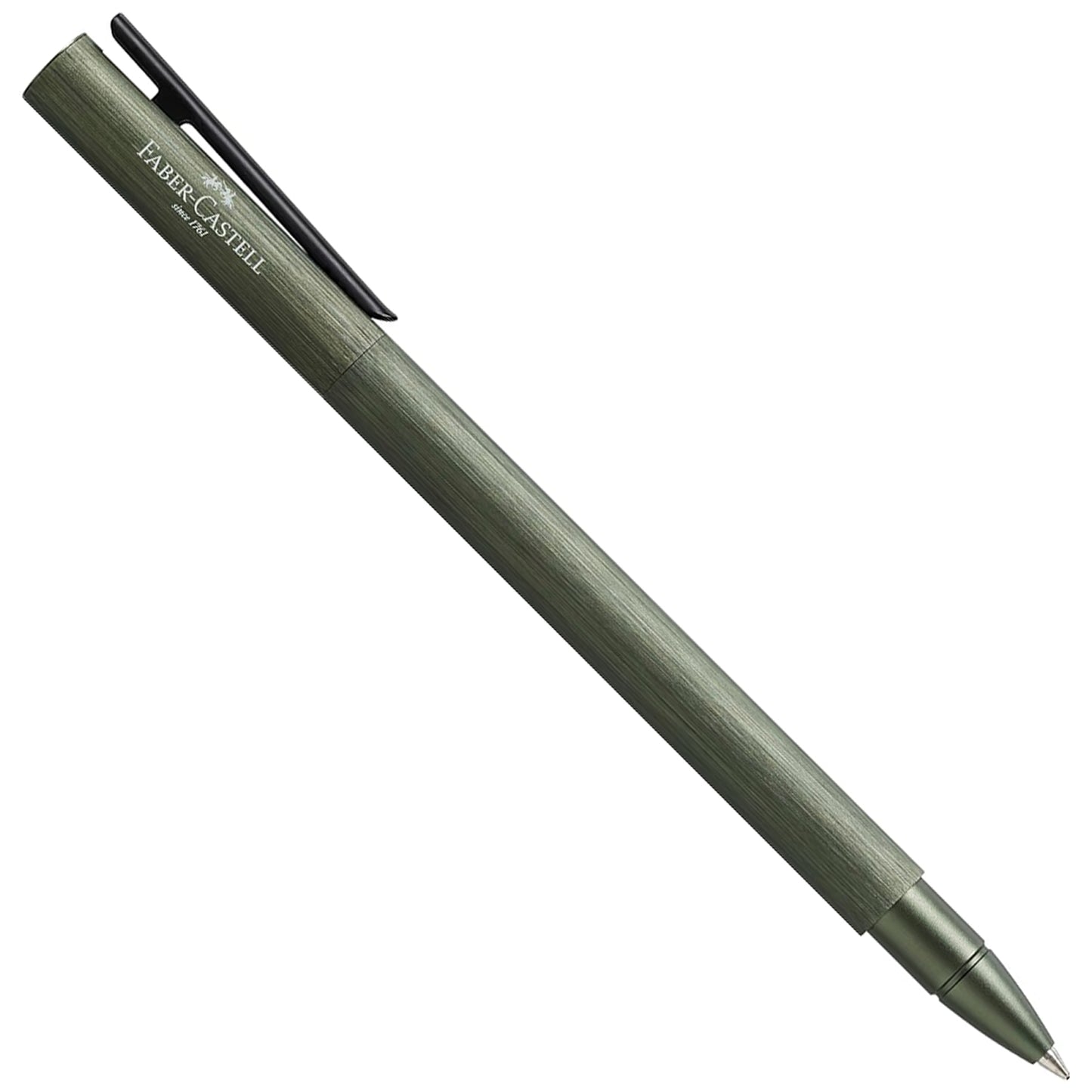 Faber-Castell Design Neo Slim Aluminium Olive Green PVD Roller Ball Pen 146156