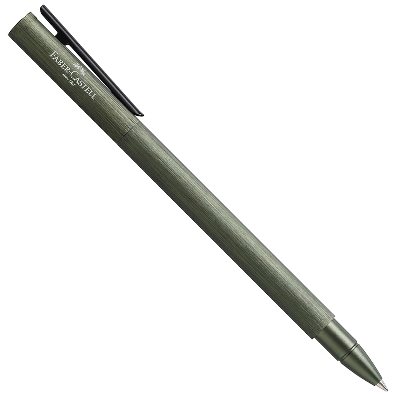 Faber-Castell Design Neo Slim Aluminium Olive Green PVD Roller Ball Pen 146156