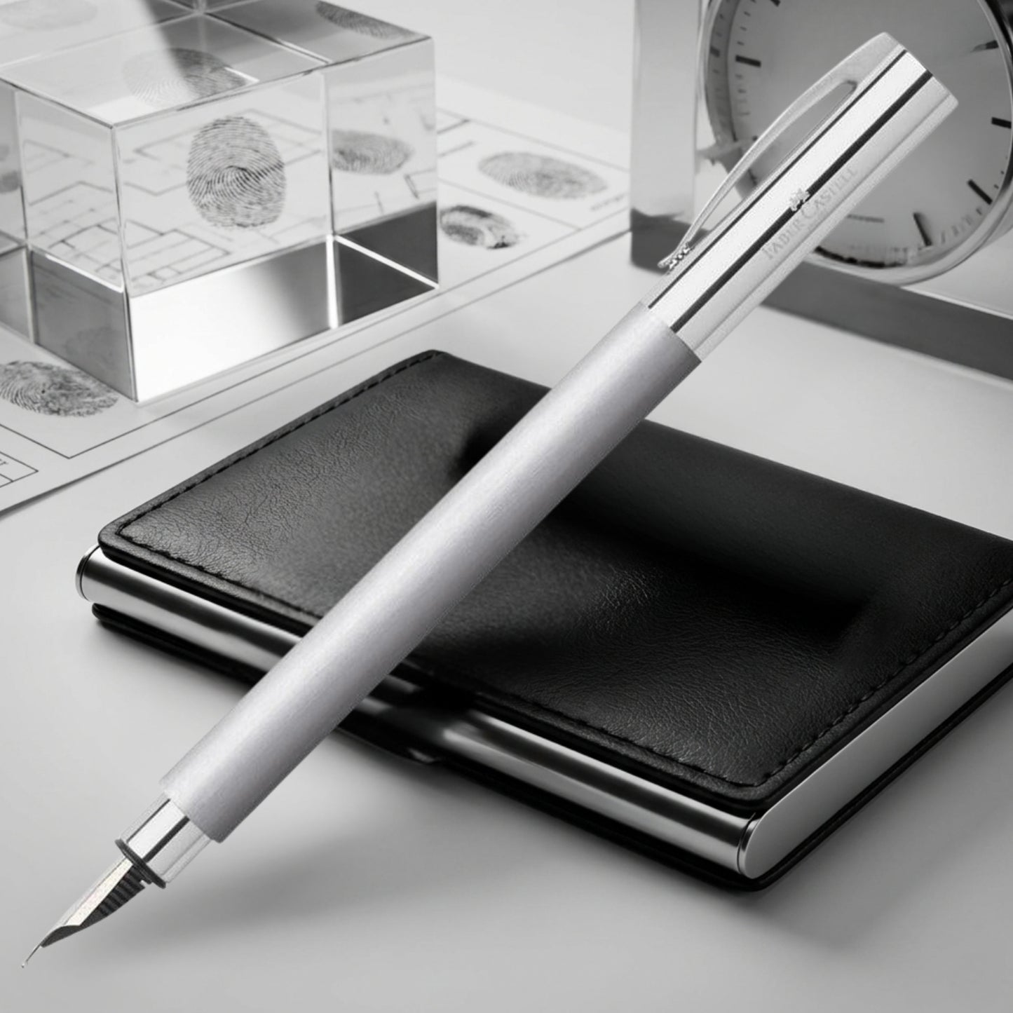 Faber-Castell Ambition Brushed Steel Fountain Pen