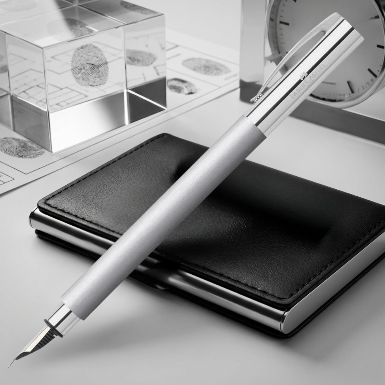 Faber-Castell Ambition Brushed Steel Fountain Pen