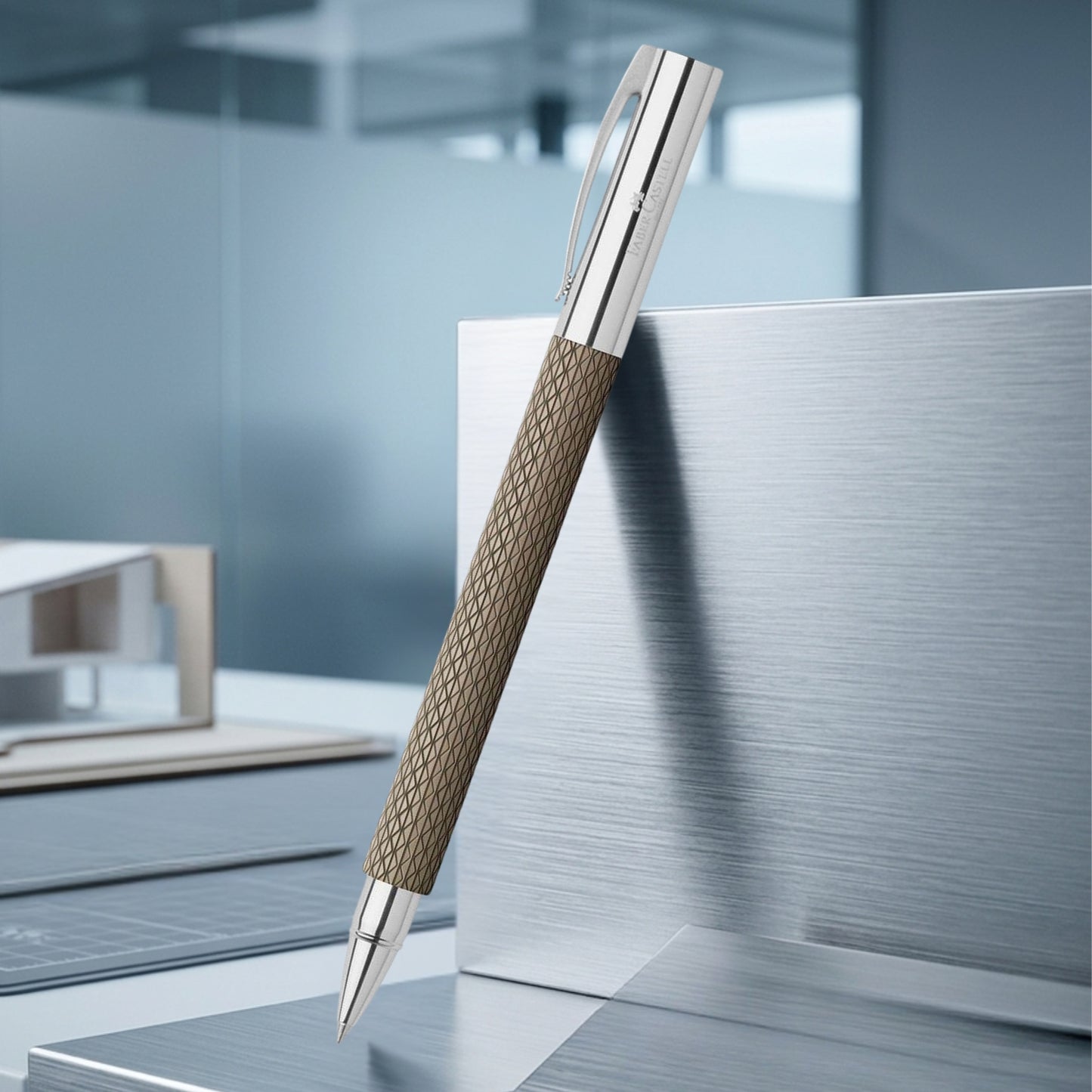 Faber-Castell Ambition OpArt Black Sand Roller Ball Pen 147056