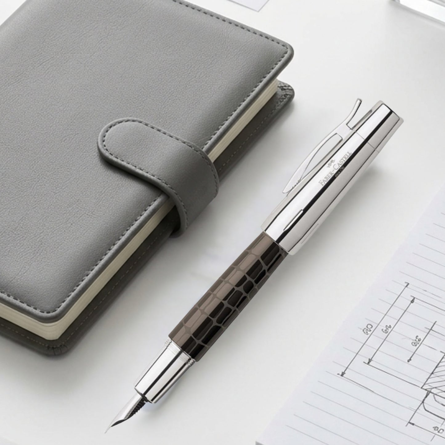 Faber-Castell Emotion Croco Brown Fountain Pen
