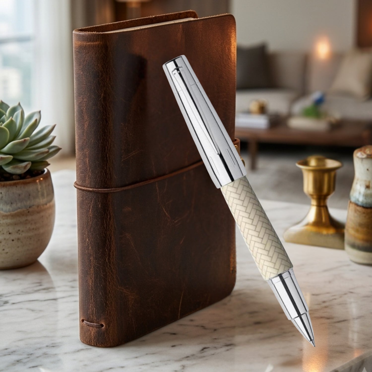 Faber-Castell Emotion Parquet Ivory Roller Ball Pen 148265