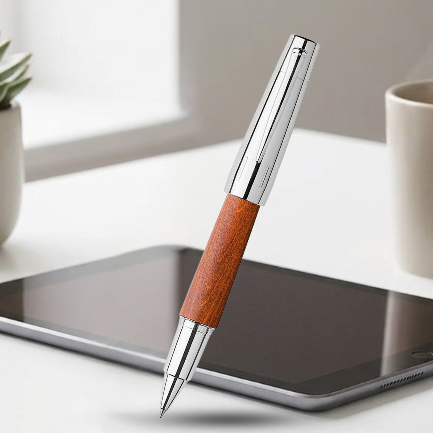 Faber-Castell Emotion Pearwood Brown Roller Ball Pen 148205