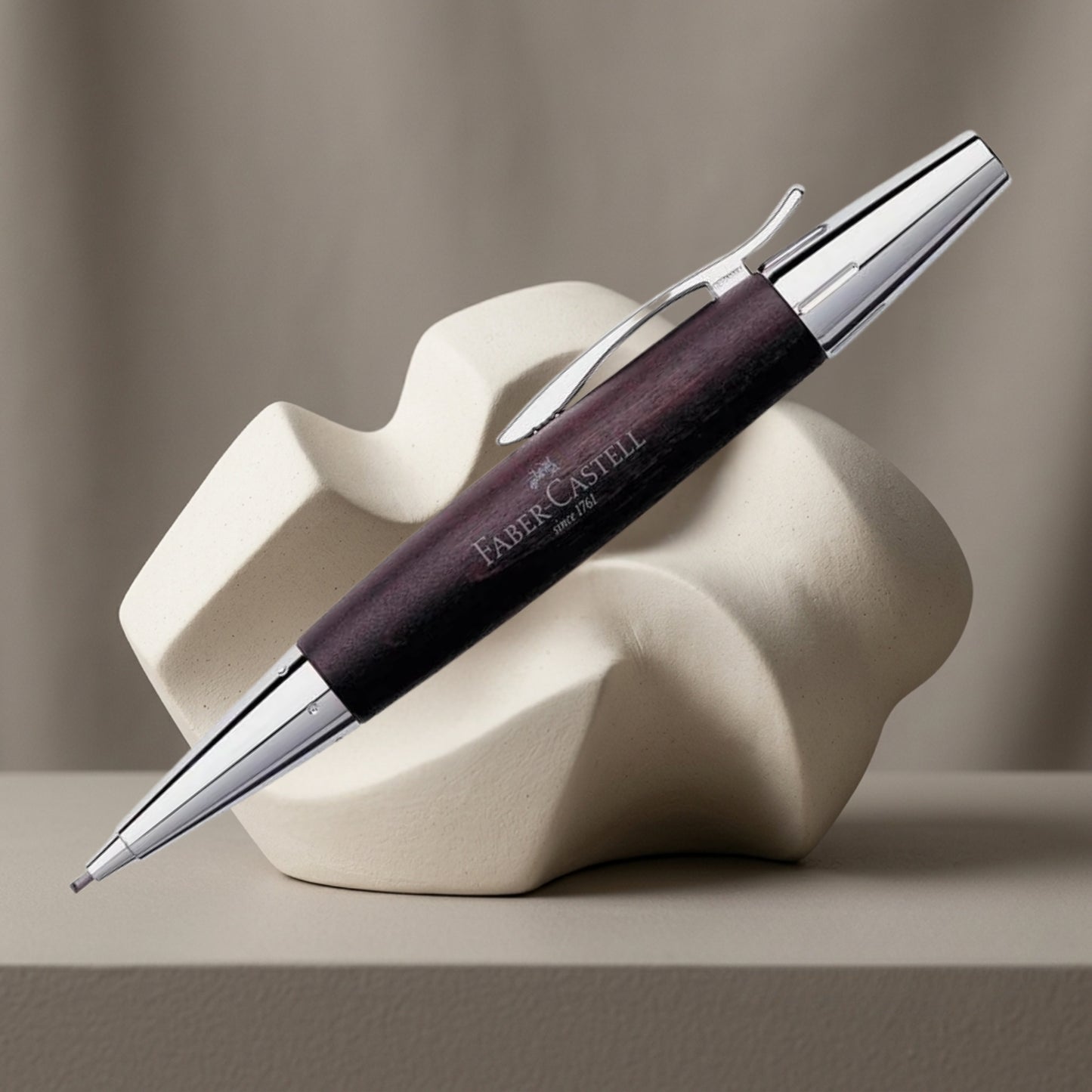 Faber-Castell Emotion Pearwood Dark Brown Mechanical Pencil 138381