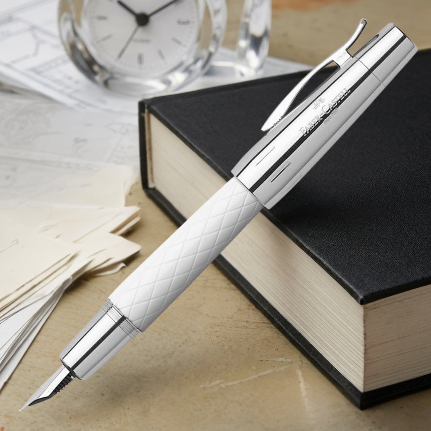 Faber-Castell Emotion Rhombus White Fountain Pen