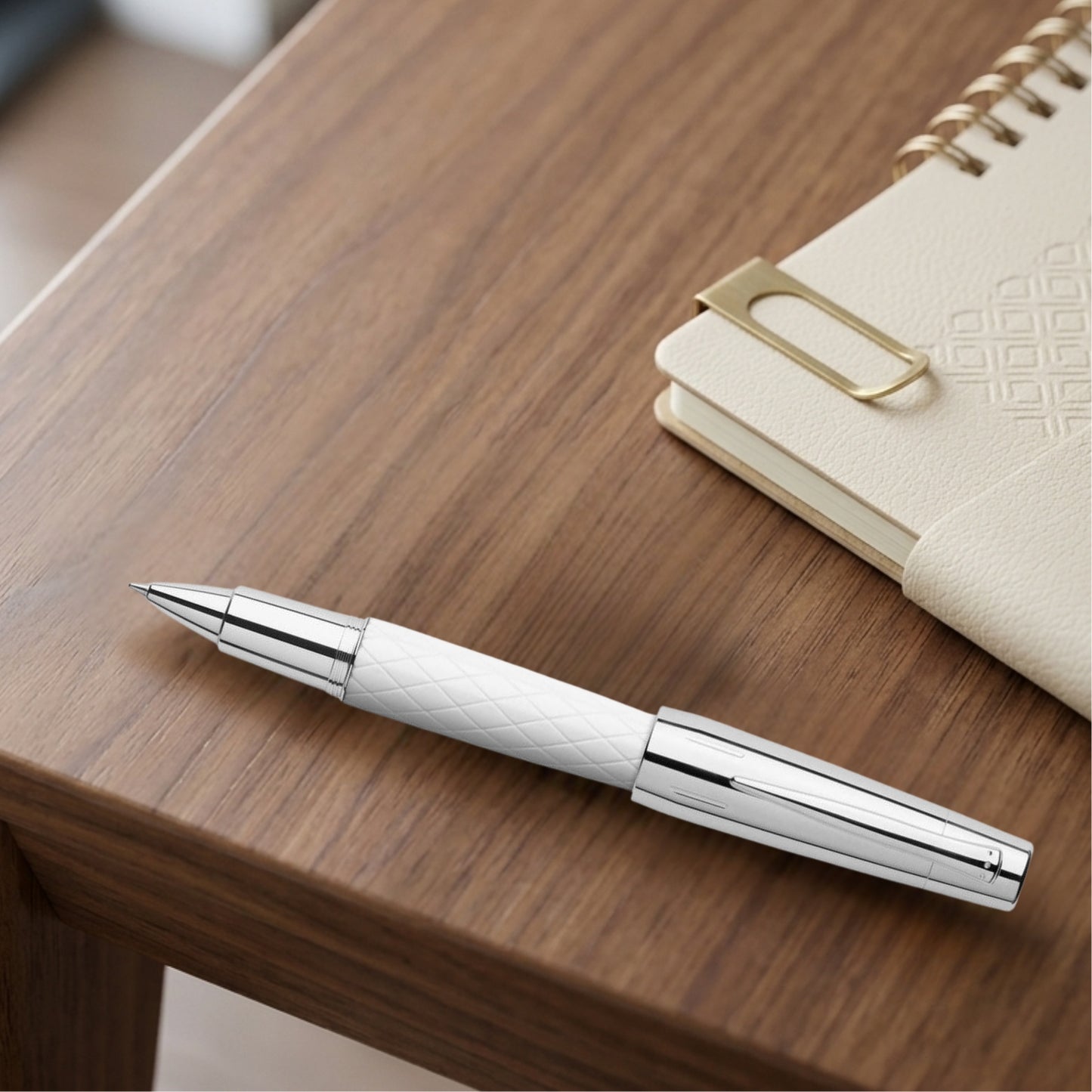 Faber-Castell Emotion Rhombus White Roller Ball Pen 148595