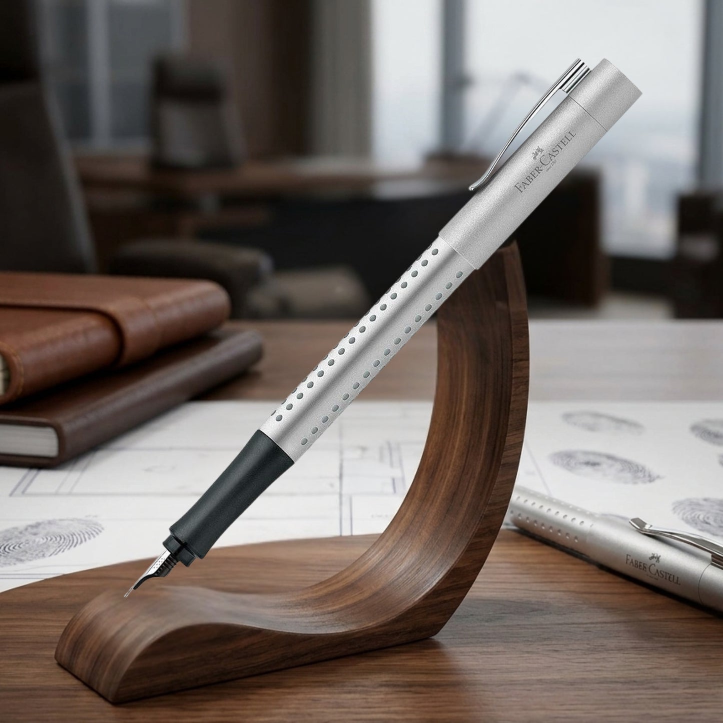 Faber-Castell Grip 2011 Silver Fountain Pen