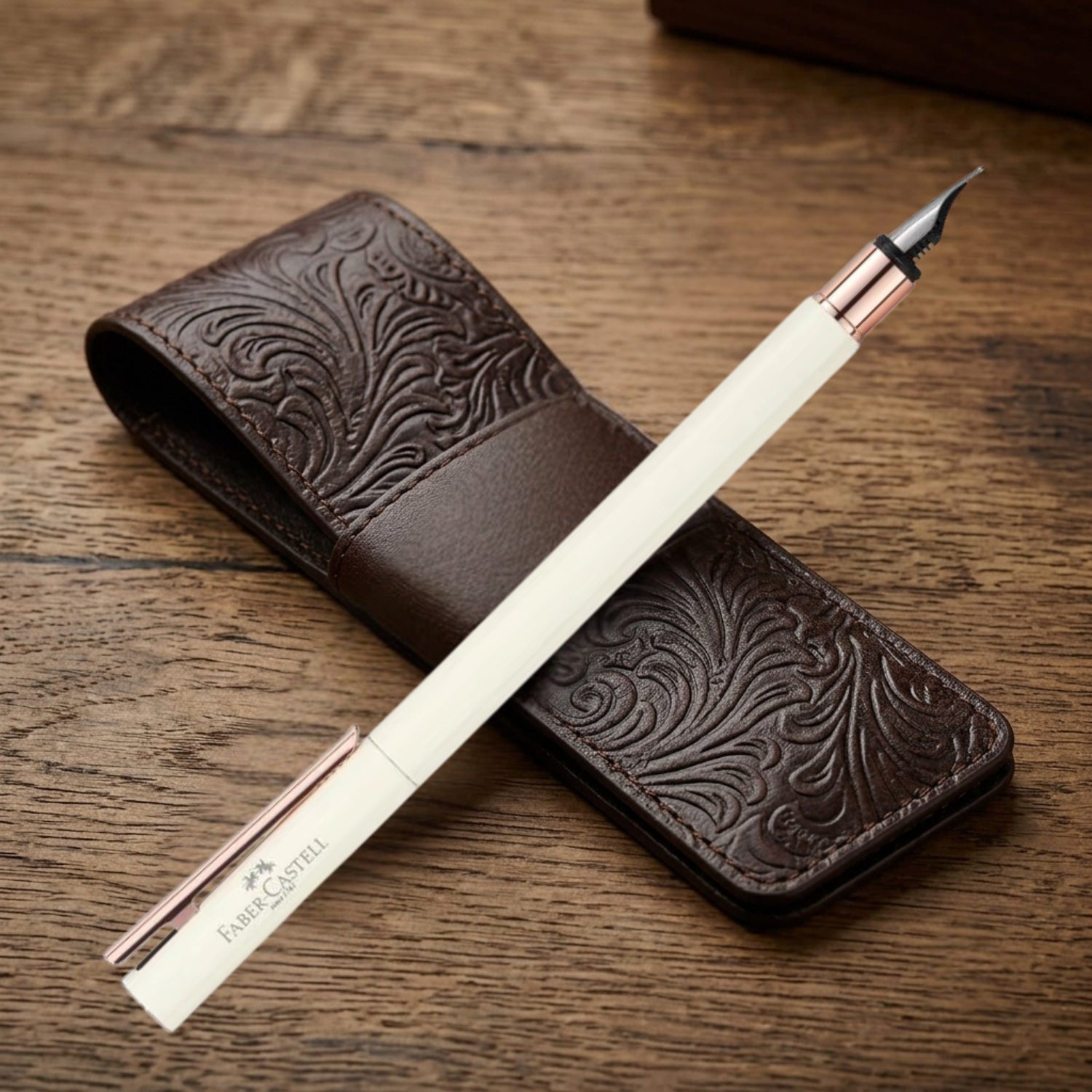 Faber-Castell Neo Slim Ivory Rose Gold Fountain Pen