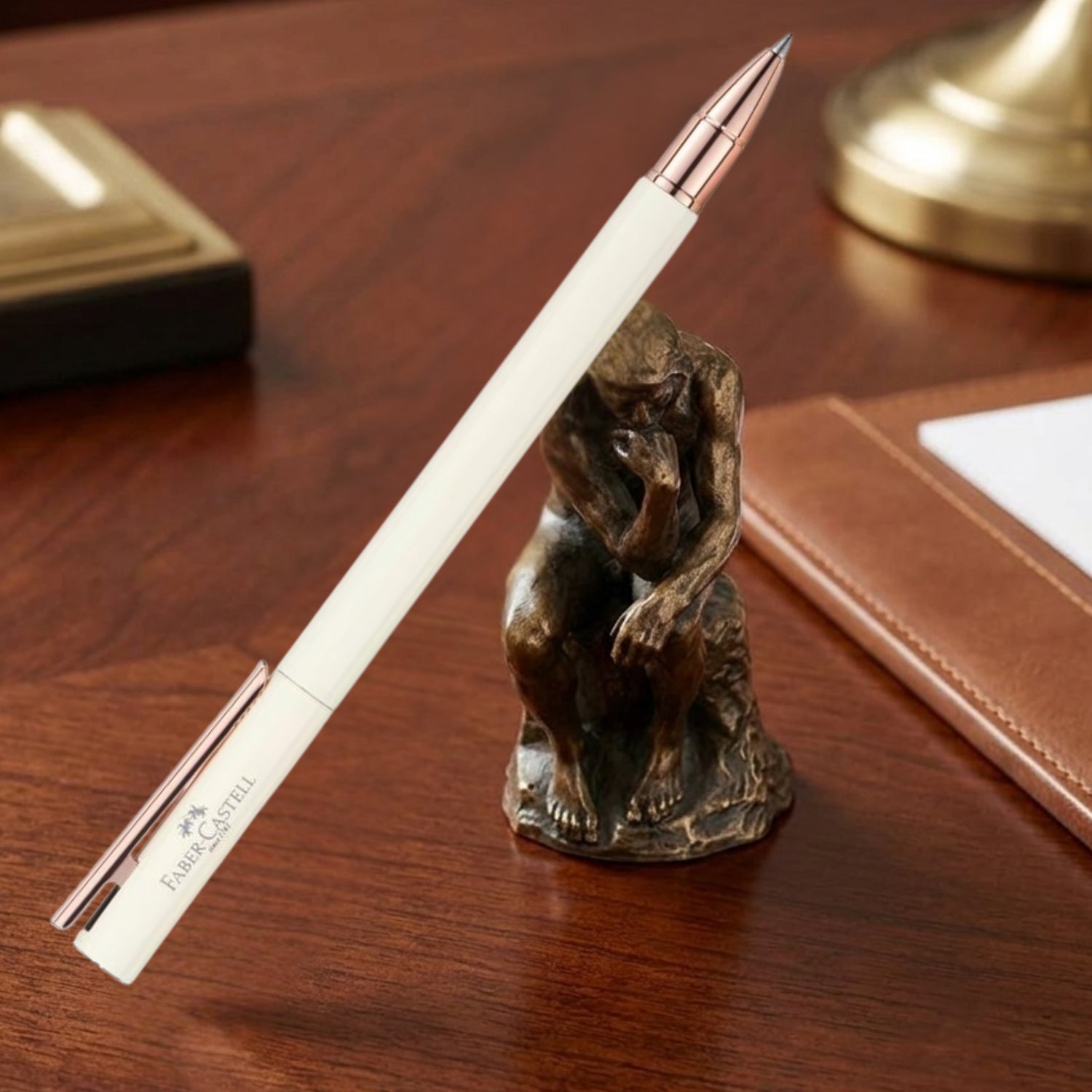 Faber-Castell Neo Slim Ivory Rose Gold Roller Ball Pen 342504
