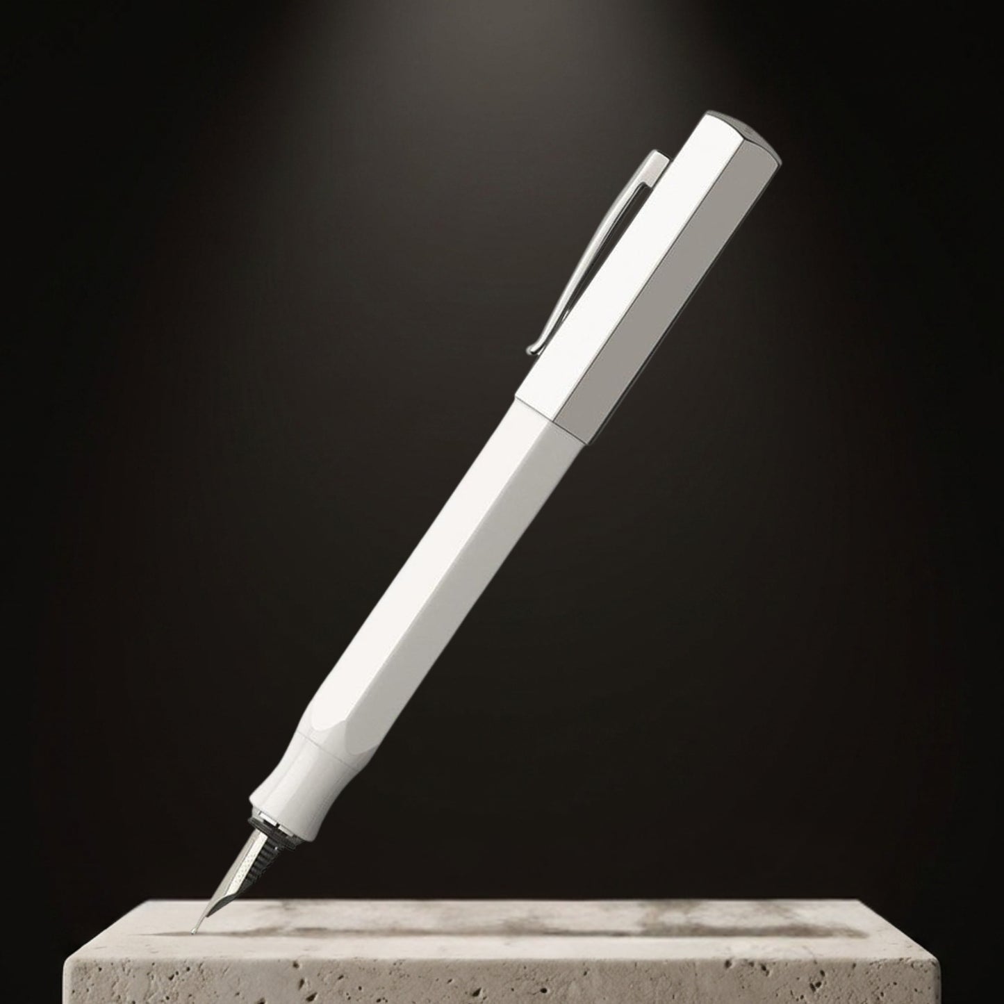 Faber-Castell Ondoro Precious Resin White Fountain Pen